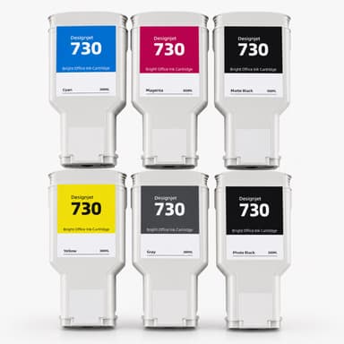 Compatible HP 730 300ML plotter ink cartridge product view 1.